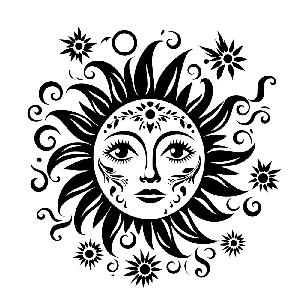 Radiant Sun Woman SVG File: Instant Download for Cricut, Silhouette, Laser