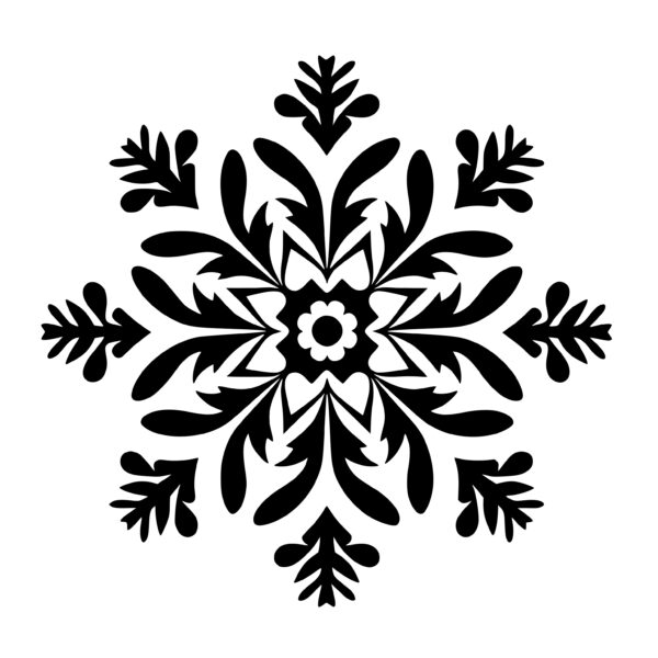 Small Snowflake Stencil Design - SVG FILE ONLY