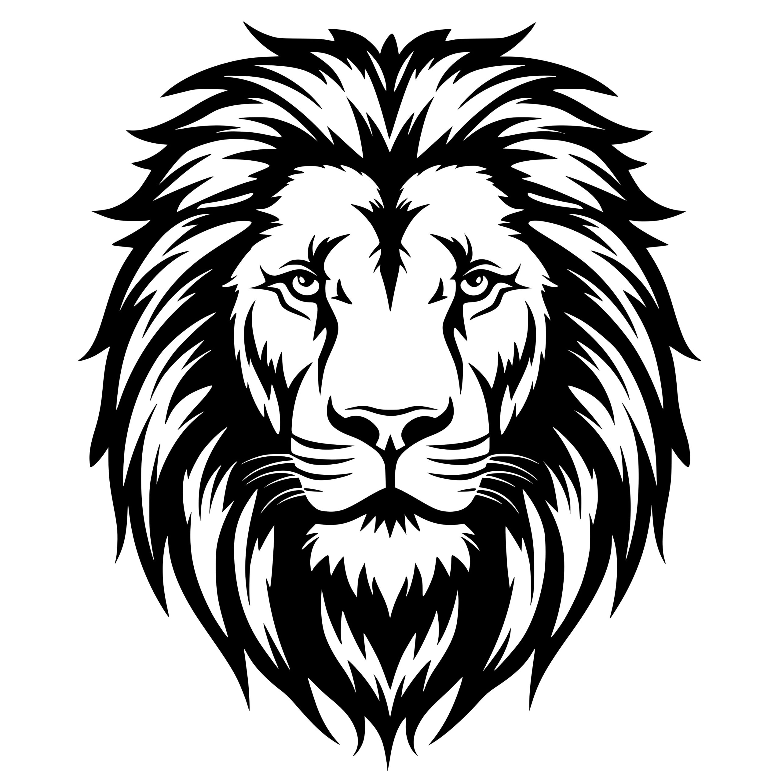 Striking Lion's Mane: SVG, PNG, DXF Files for Cricut, Silhouette, Laser ...