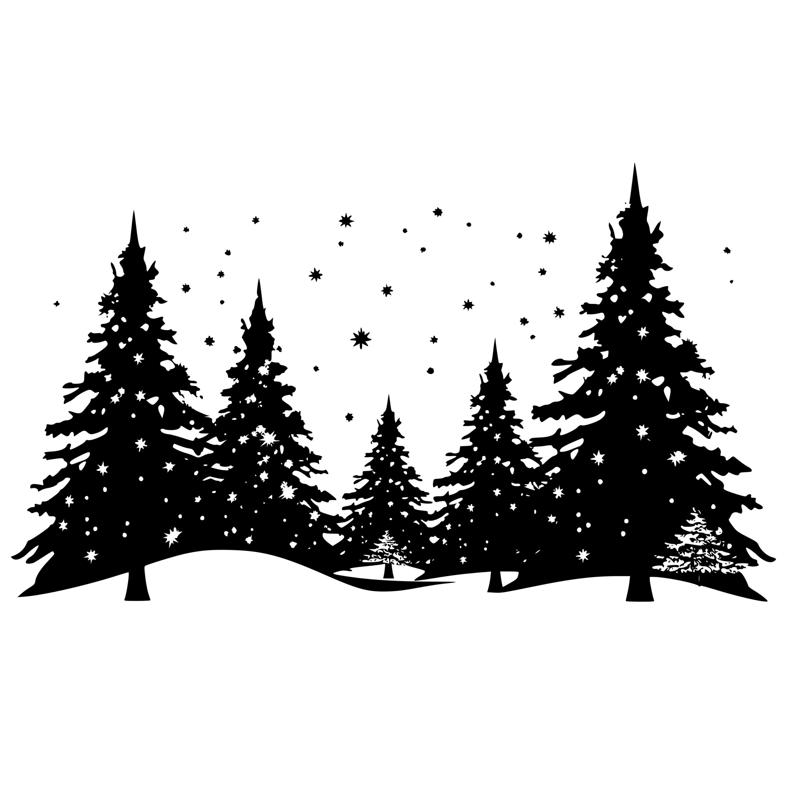 Winter Tree SVG File for Cricut, Silhouette, Laser Machines