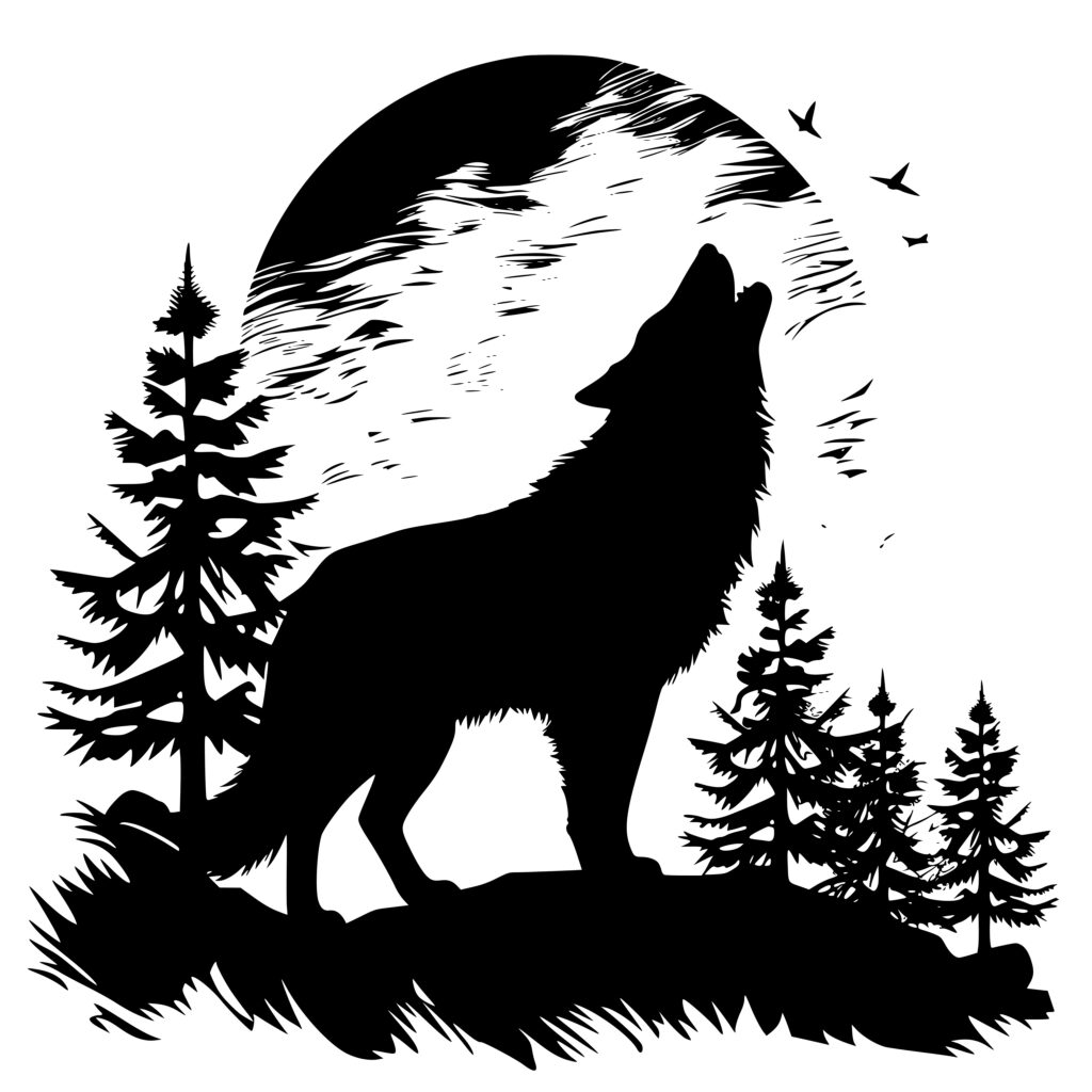 Night Wolf SVG Image for Cricut, Silhouette, Laser Machines | Instant ...