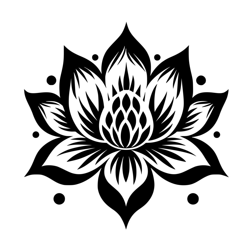 Lotus Blossom Bloom SVG File for Cricut, Silhouette, Laser Machines