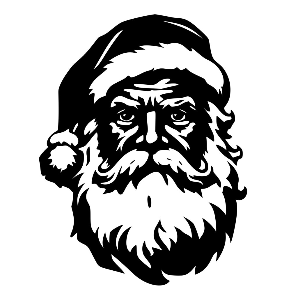 Rugged Santa Claus SVG File for Cricut, Silhouette, Laser Machines