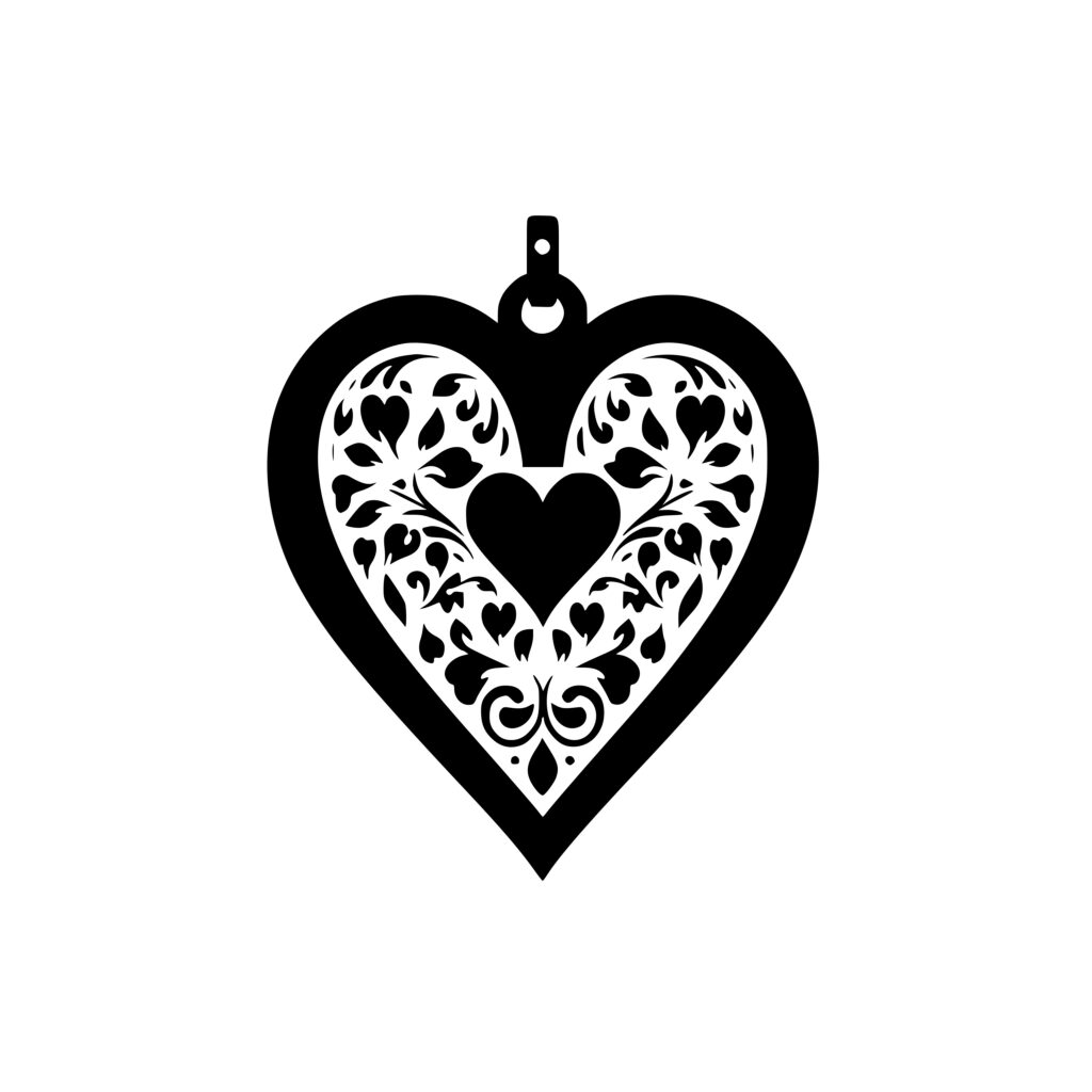 Floral Heart Lock SVG File for Cricut, Silhouette, Laser Machines