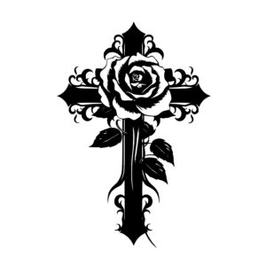 Rose-decorated Cross