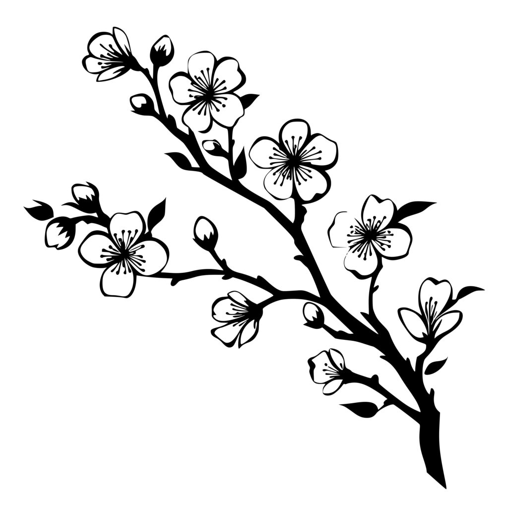 Cherry Blossom Charm: SVG File for Cricut, Silhouette, Laser Machines