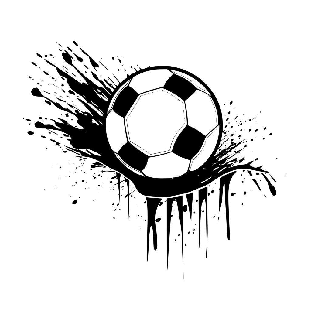 Abstract Soccer Splash SVG Image for Cricut, Silhouette, Laser Machines