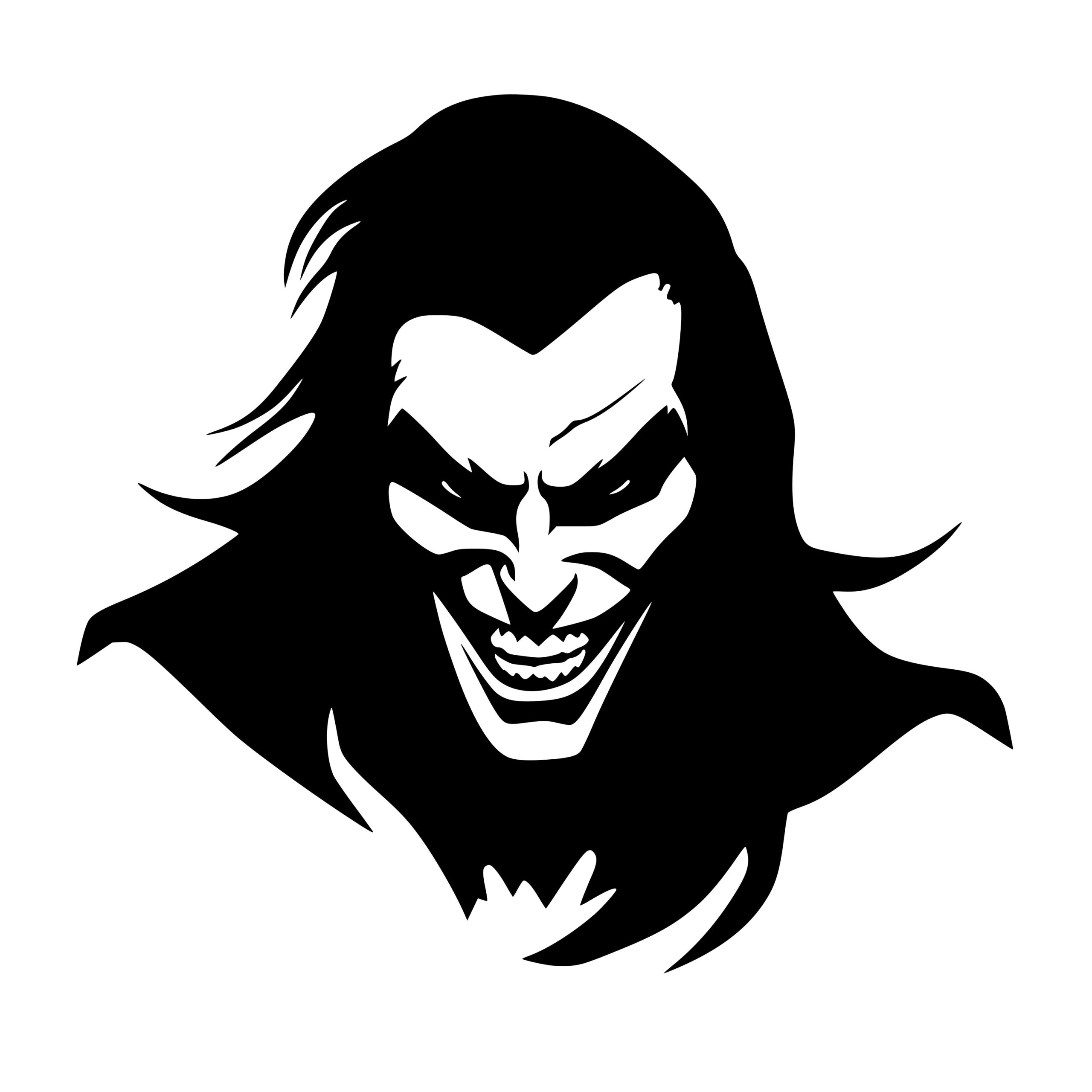Sinister Vampire SVG Image for Cricut, Silhouette, Laser Machines