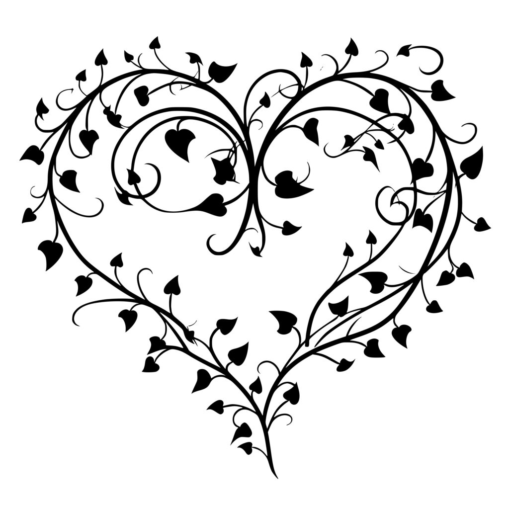 Instant Download Heart Vine SVG, PNG, DXF Files for Cricut, Silhouette