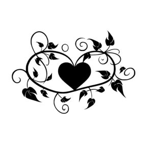 Clover Vine Heart Stencil 