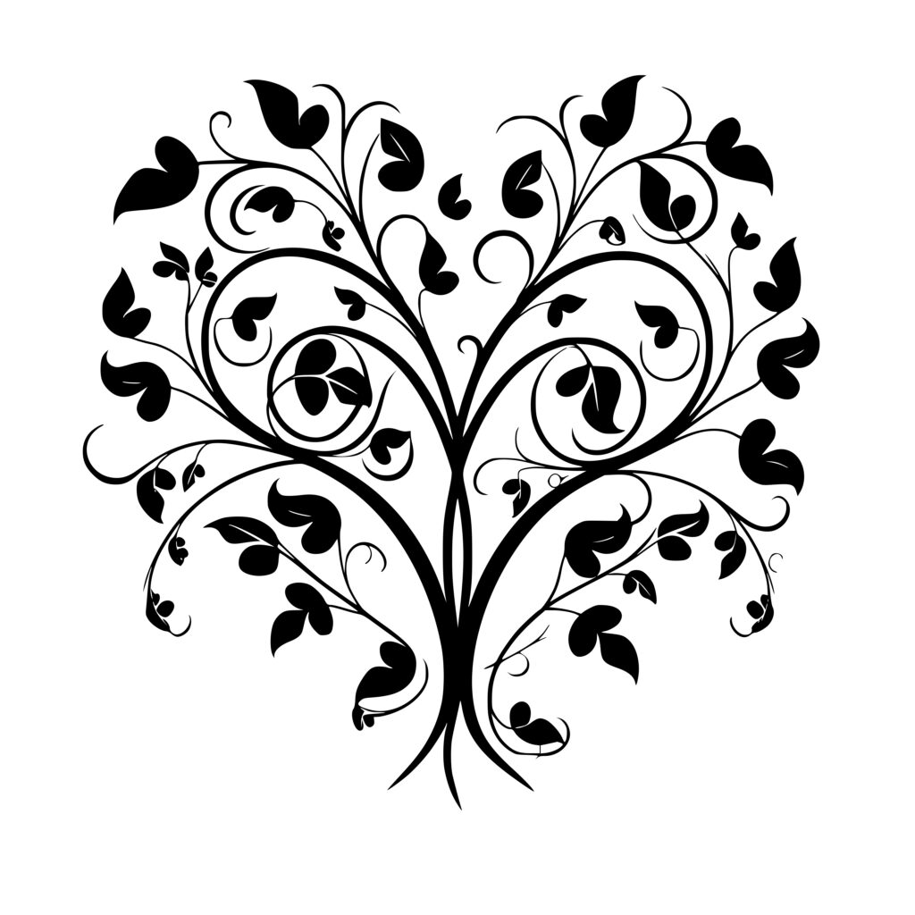 Heart Tree: SVG, PNG, DXF Files for Cricut, Silhouette, Laser Machines