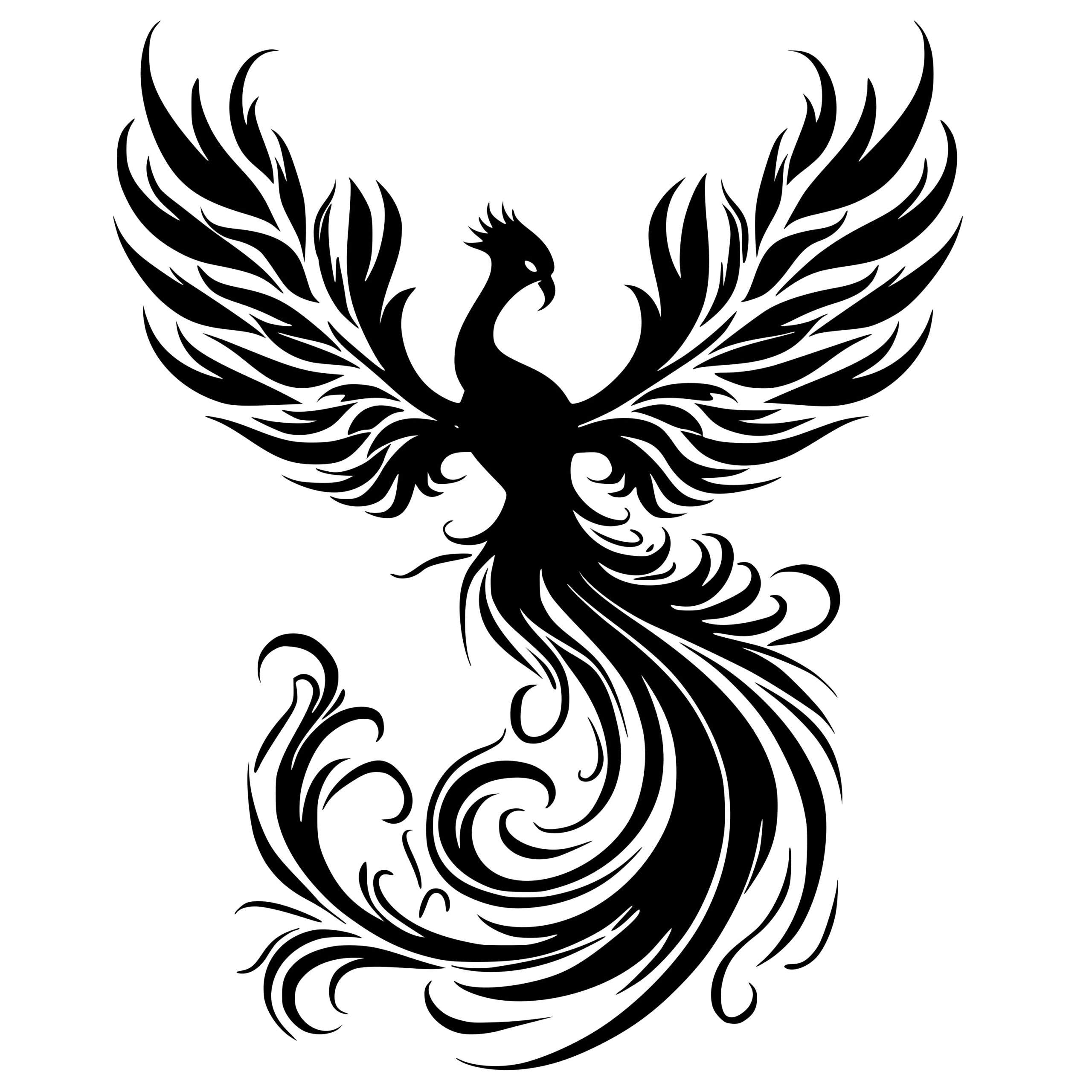 Soaring Phoenix SVG/PNG/DXF File for Cricut, Silhouette, and Laser Machines