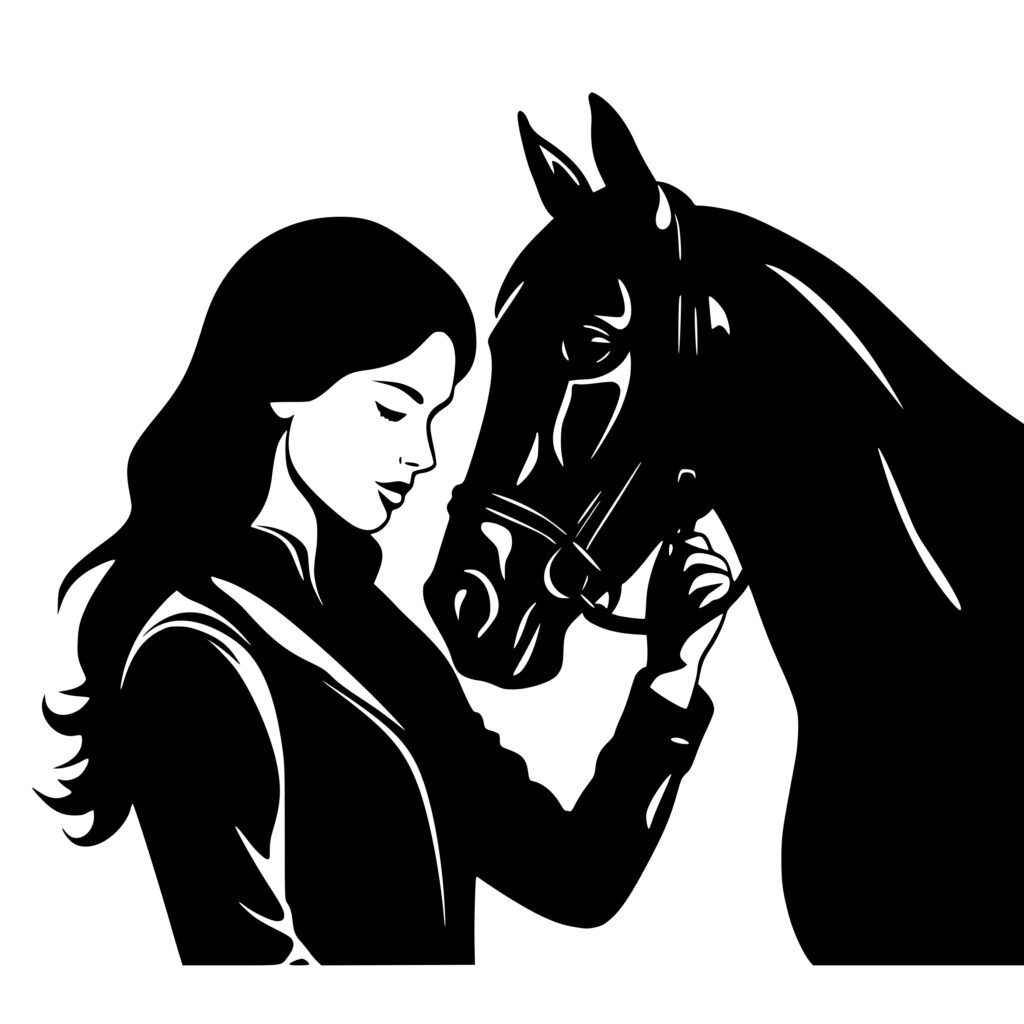 Loving Horse Moment Svg Image Download For Cricut, Silhouette, Laser 