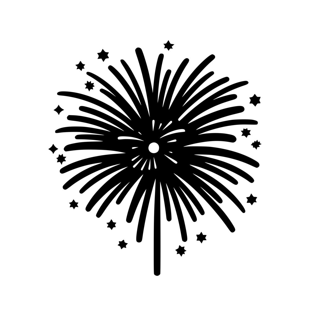 Fireworks Burst SVG, PNG, DXF File for Cricut, Silhouette, Laser Machines