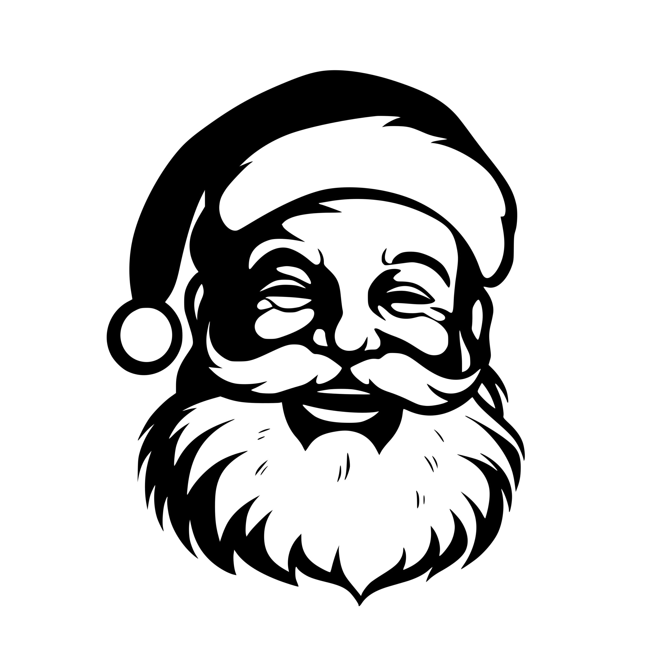 Cheerful Santa SVG Image: Instant Download for Cricut, Silhouette ...