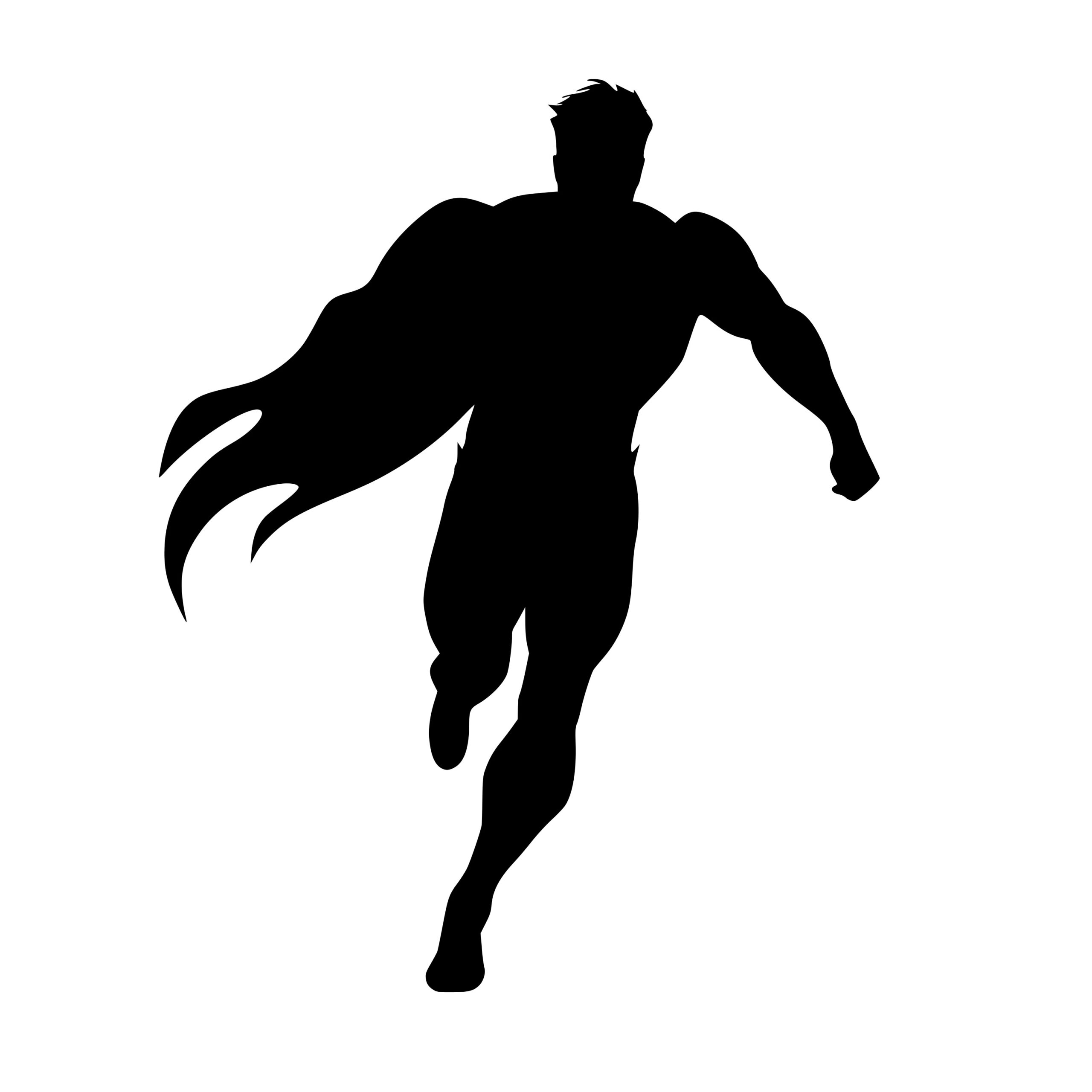 Superhero Soaring Svgpngdxf Image For Cricut Silhouette Laser Machines