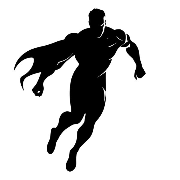 Dynamic Superhero SVG Image for Cricut, Silhouette, Laser Machines