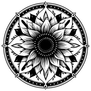Intricate Sunflower Circle