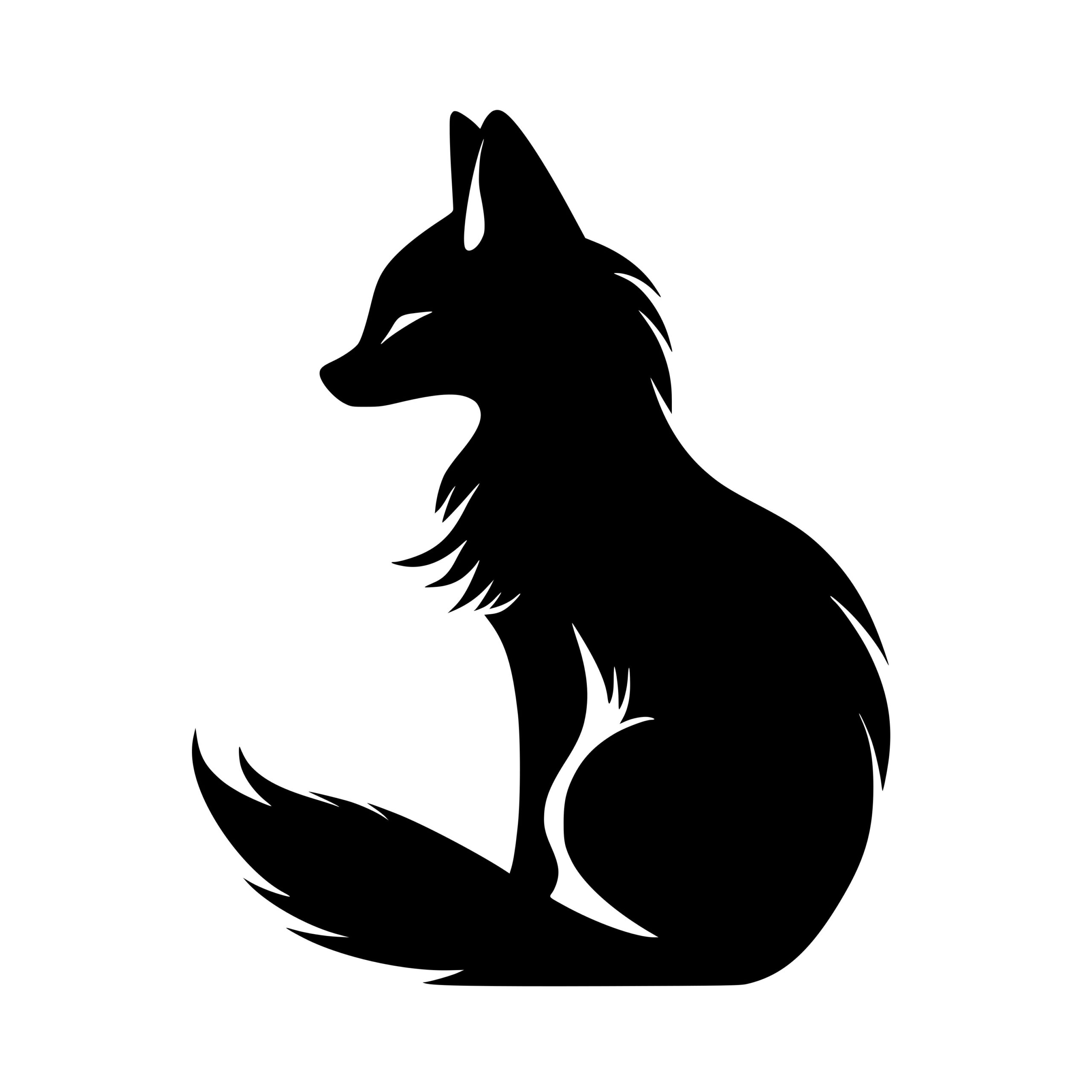 Fox SVG Girl Fox Svg Printable Instant Download Animal Svg Clipart