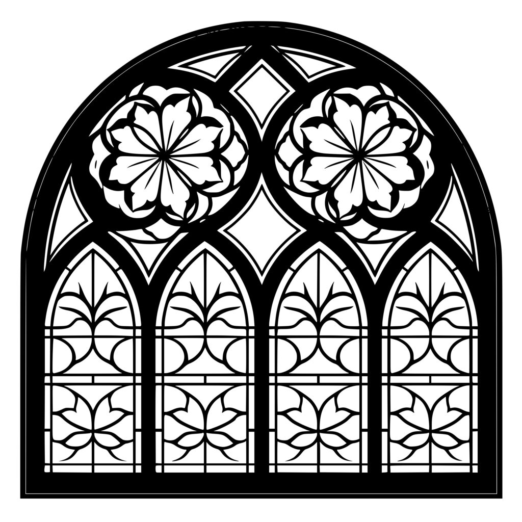 Gothic Stained Glass SVG Image: Instant Download for Cricut, Silhouette