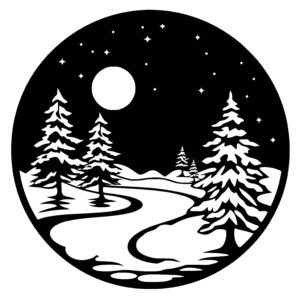 Moonlit Snowscape