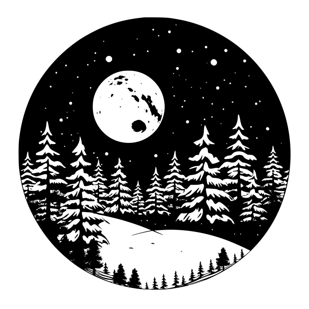 Moonlit Christmas Snow SVG File: Instant Download for Cricut ...