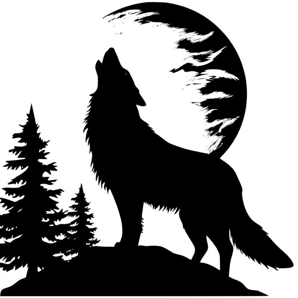 Moonlit Howl: SVG Image for Cricut, Silhouette, Laser Machines