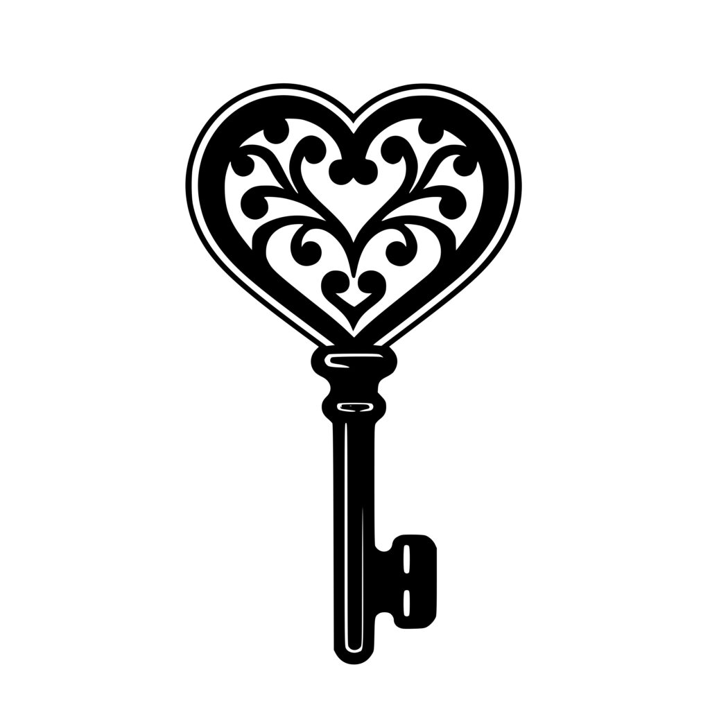 Key to Love Instant Download SVG File for Cricut, Silhouette, Laser