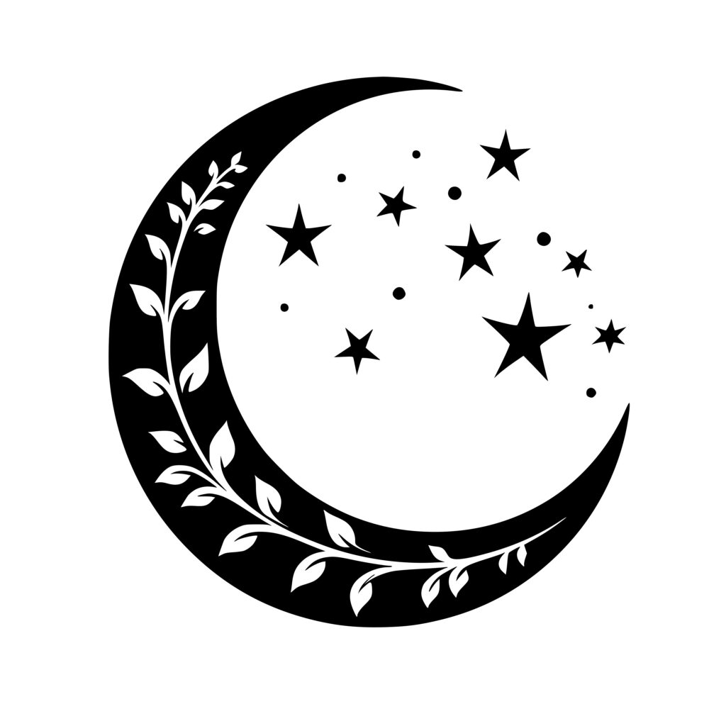 Moonlit Starscape: Instant Download SVG/PNG/DXF for Cricut, Silhouette ...