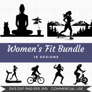 Women’s Fit Bundle – 16 Instant Download Svg Images