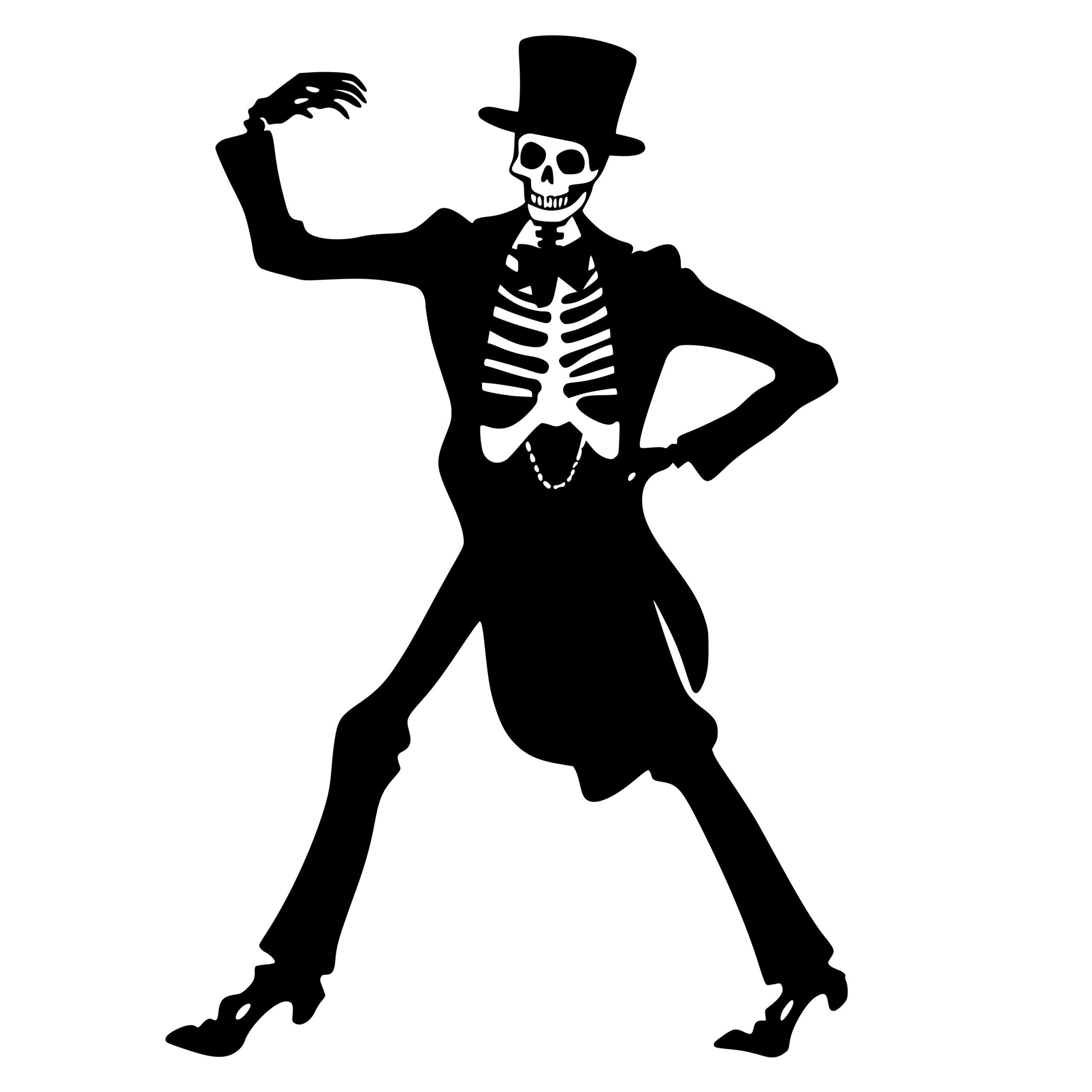 Tuxedoed Skeleton SVG File for Cricut, Silhouette, or Laser Machines