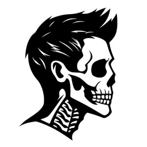 Spikey Haired Skeleton