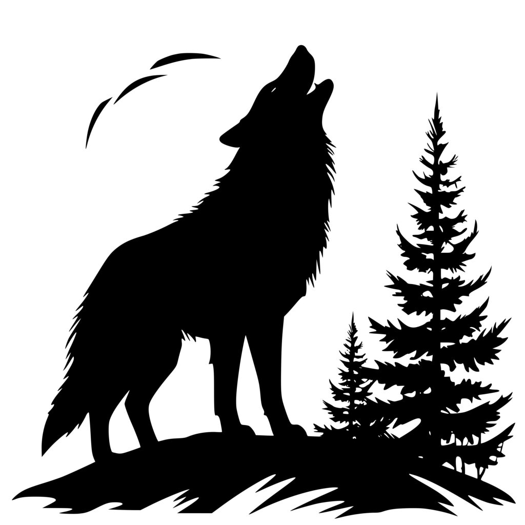 Instant Download: Lone Wolf Howling SVG, PNG, DXF for Cricut and Laser ...