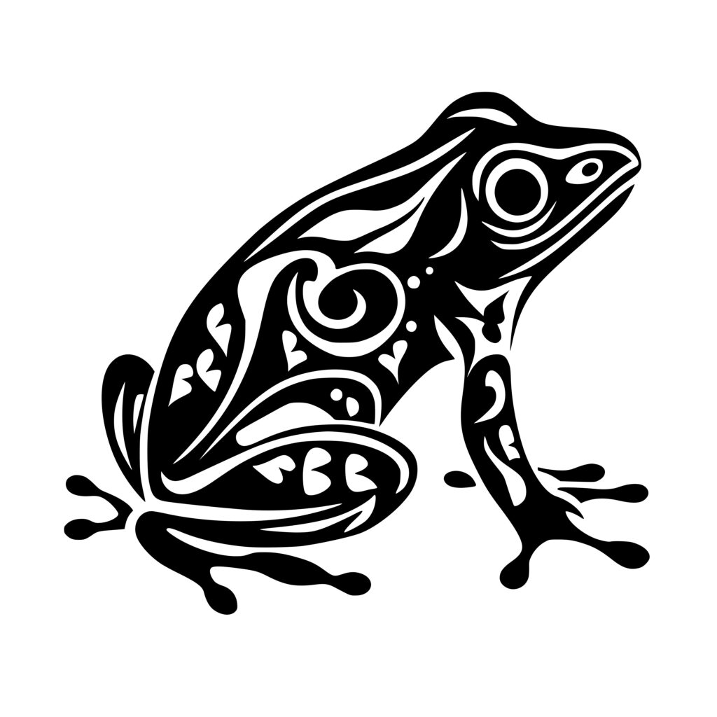 Frog Abstract: SVG, PNG, DXF Files for Cricut, Silhouette, Laser Machines