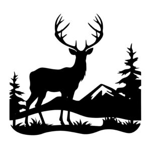 Deer Amidst Wilderness