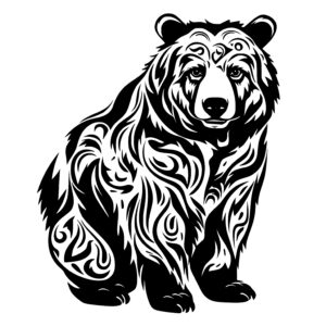 Spiraled Abstract Bear