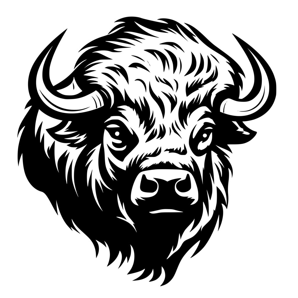 Iconic Buffalo: SVG, PNG, DXF Files for Cricut, Silhouette, Laser Machines