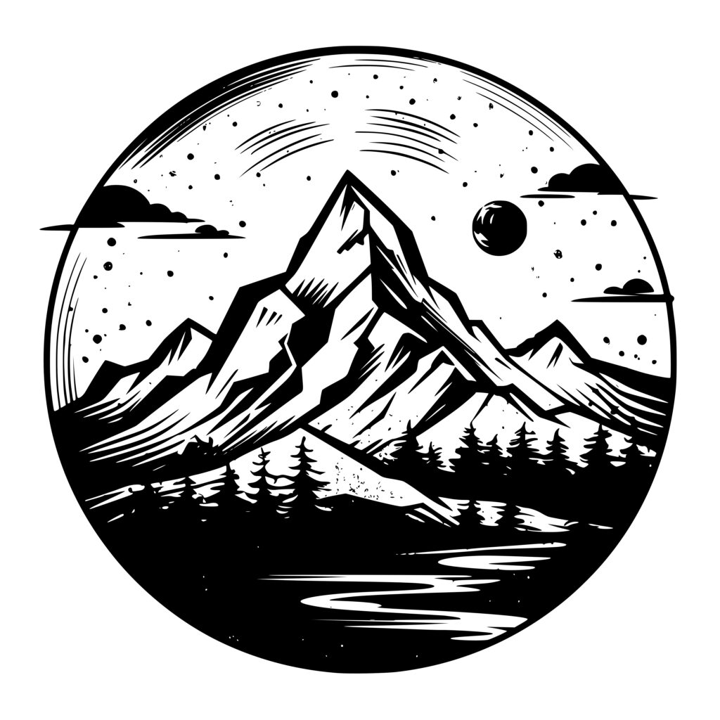 Mountain Wilderness: Instant Download SVG File for Cricut, Silhouette