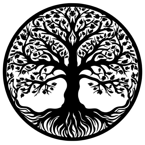 Rooted Circle Tree SVG File: Instant Download for Cricut, Silhouette ...