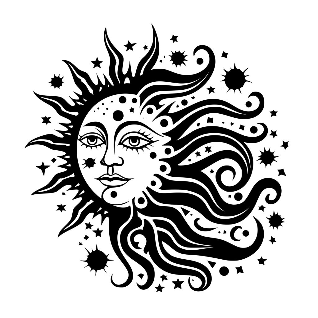 Starlight Sun SVG Image for Cricut, Silhouette, Laser Machines