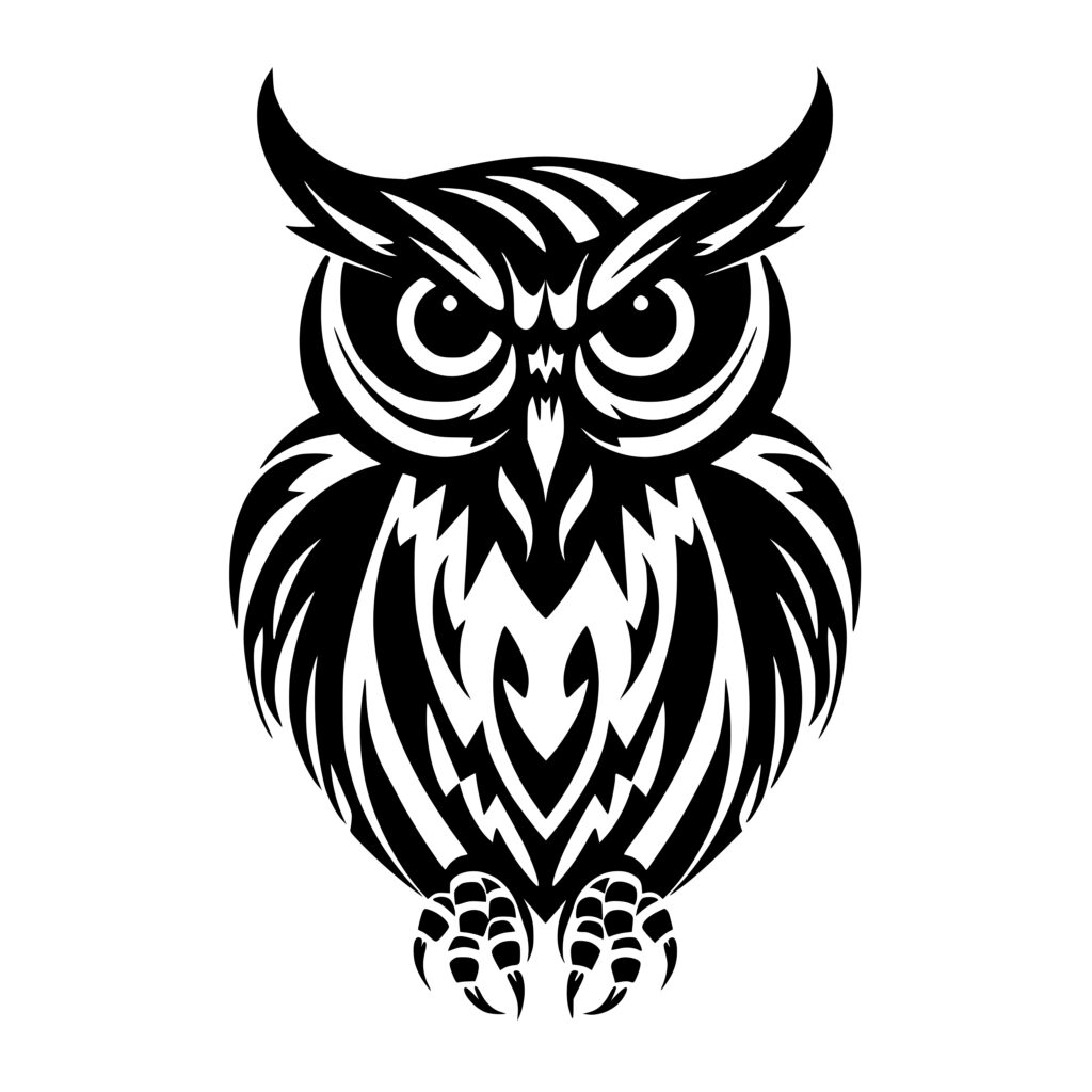 Watchful Owl SVG, PNG, DXF Files for Cricut, Silhouette, Laser Machines