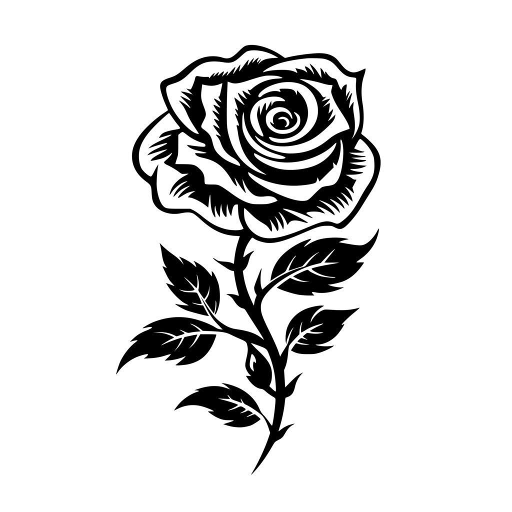 Rose Blossom SVG File for Cricut, Silhouette, Laser Machines