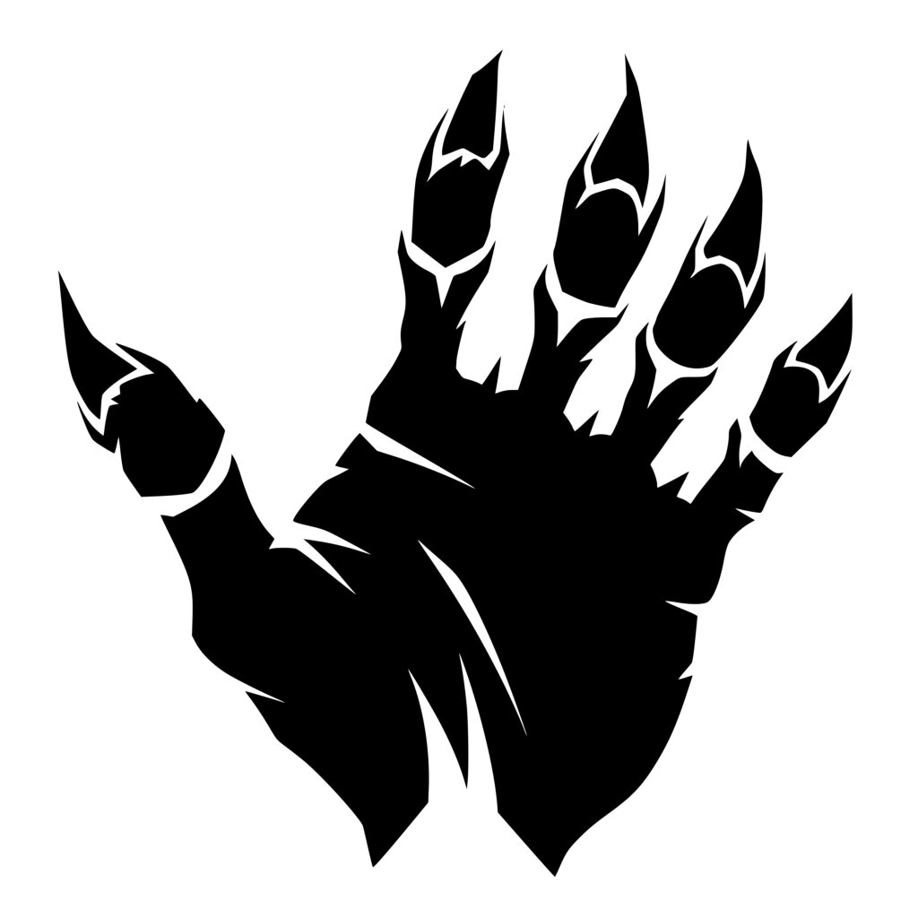 Werewolf Paw Print SVG Image Download for Cricut, Silhouette, Laser ...