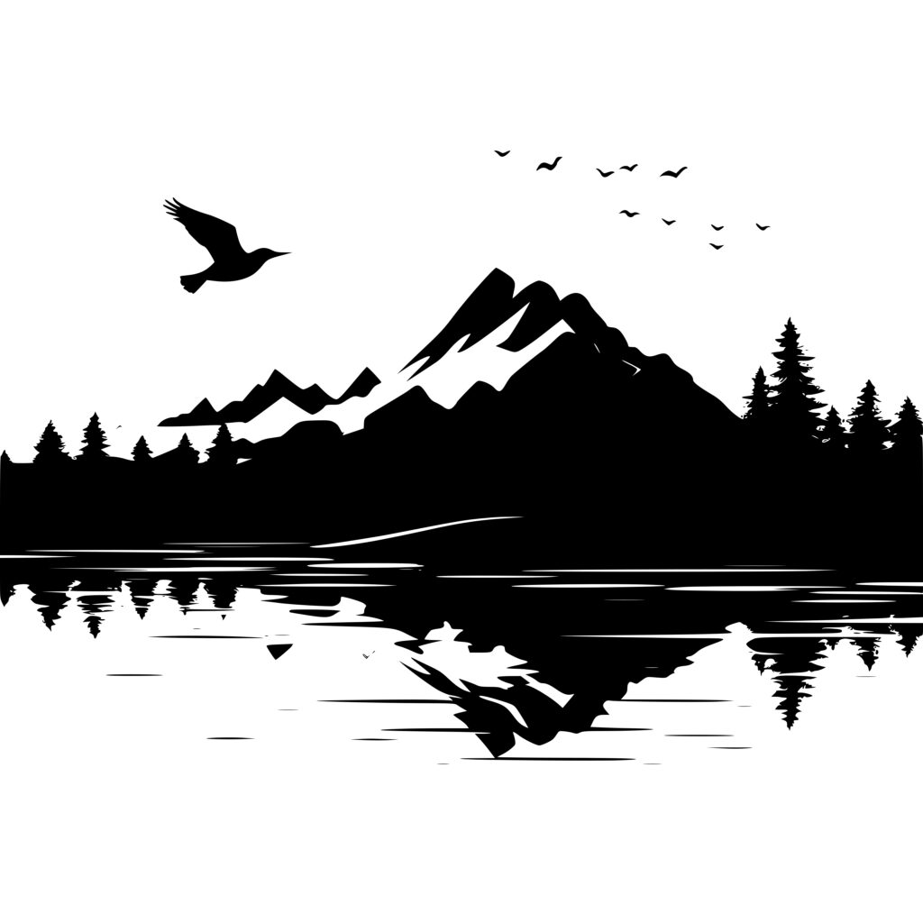 Mountain Wilderness SVG File for Cricut, Silhouette, and Laser Machines