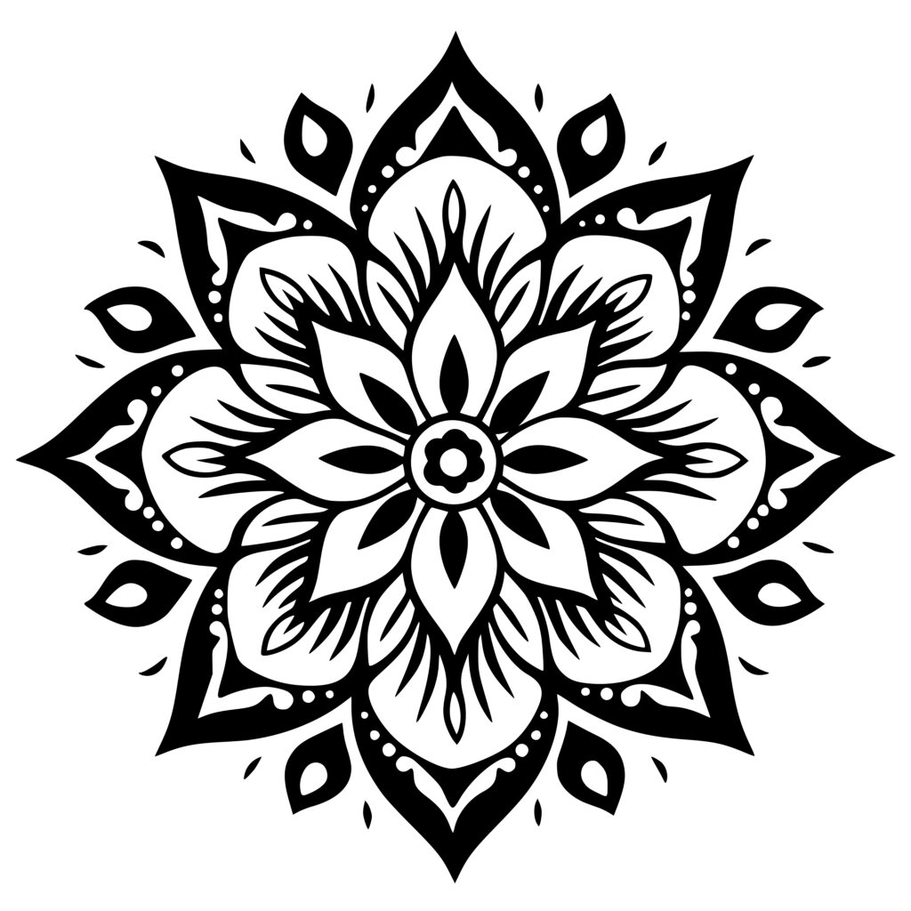Symmetrical Flower SVG File for Cricut, Silhouette, Laser Machines ...