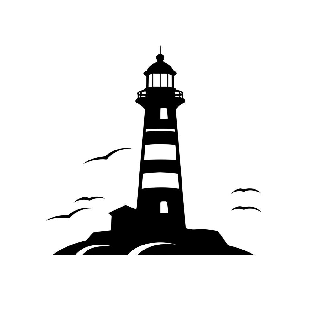 Instant Download SVG, PNG, DXF Image: Simple Lighthouse for Cricut