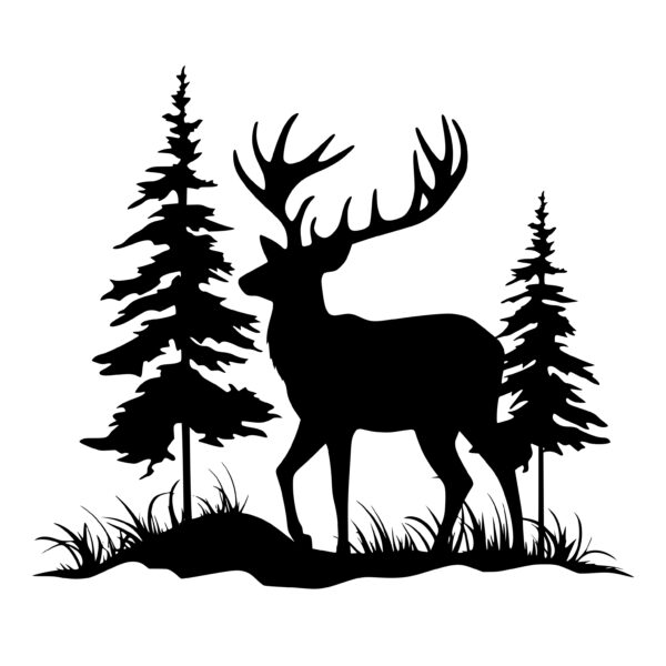 Graceful Forest Deer SVG: Instant Download Image for Cricut, Silhouette ...