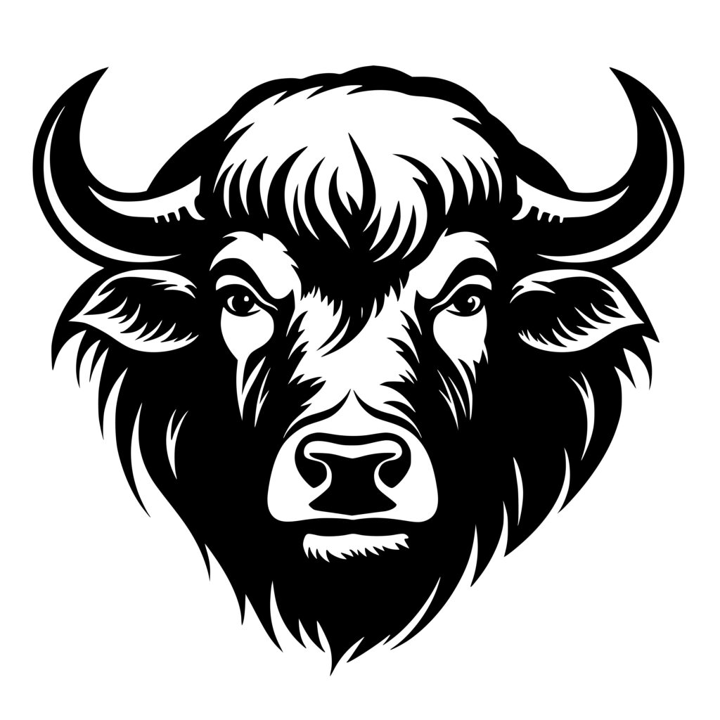 Instant Download Svg Image: Buffalo Portrait For Cricut, Silhouette 