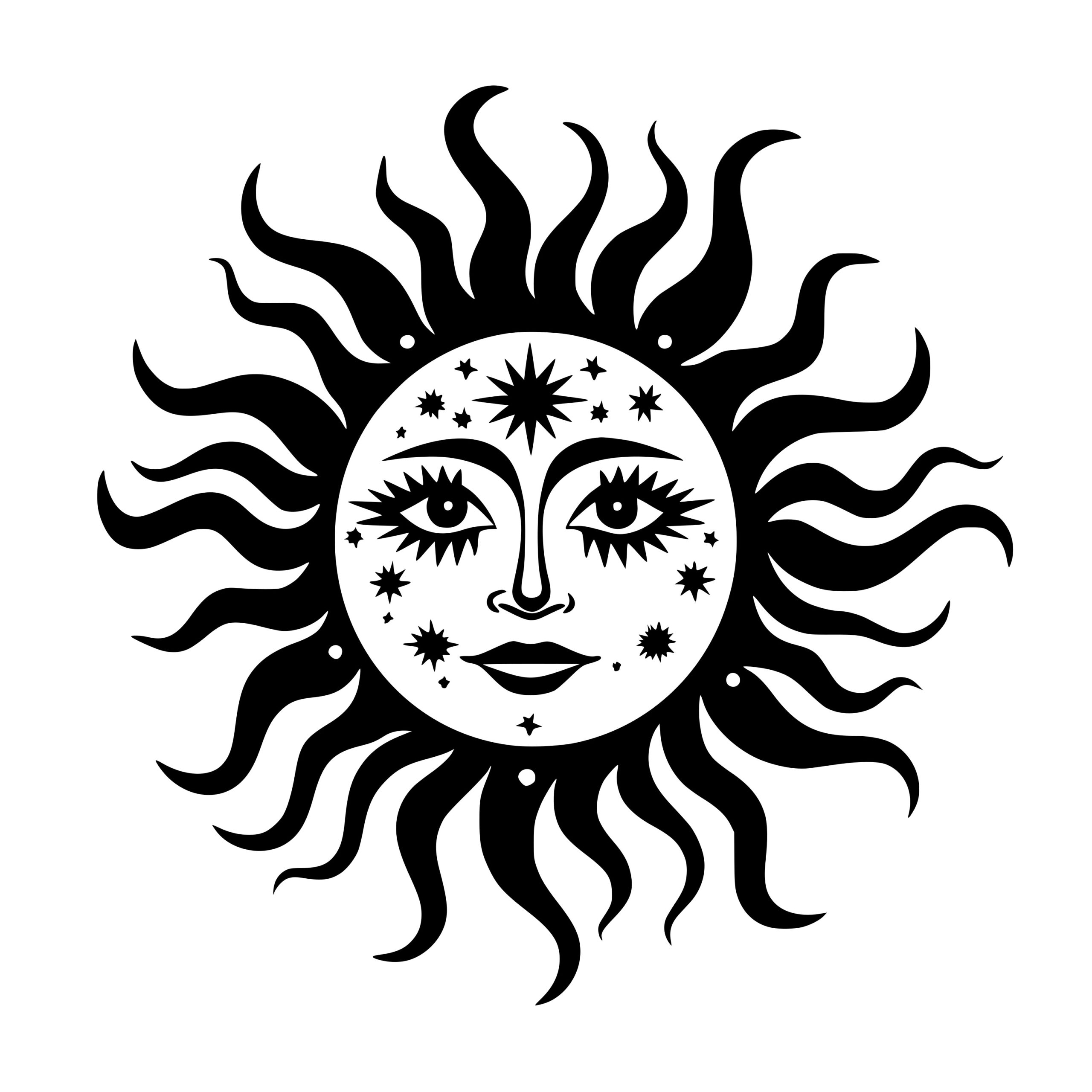 Smiling Sun SVG File for Cricut, Silhouette, and Laser Machines