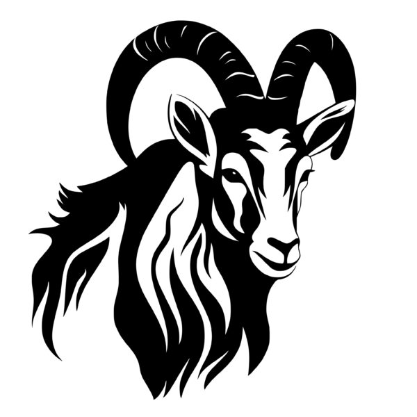 Serene Goat: Instant Download SVG File for Cricut, Silhouette, Laser
